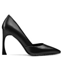 2019 High Heel Stiletto Women's Pumps black genuine leather x19-c146C Ladies Women custom Dress Shoes Heels For Lady